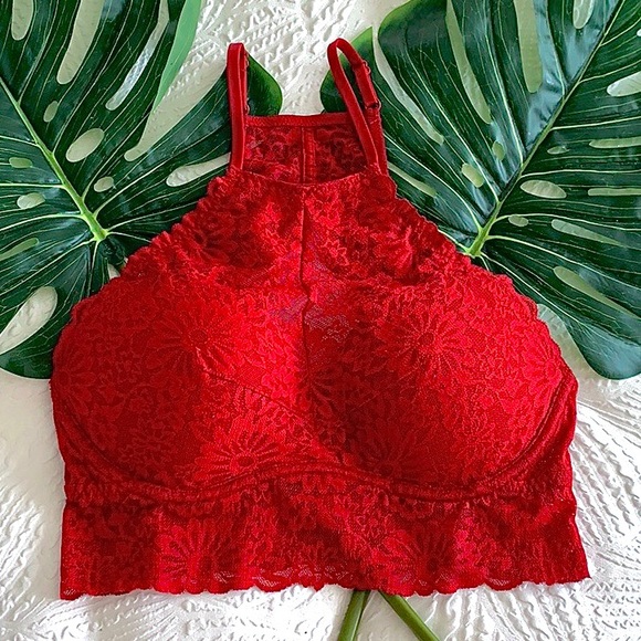 PINK Victoria's Secret Tops - 🔴VICTORIA SECRET PINK RED CROP TOP BRA